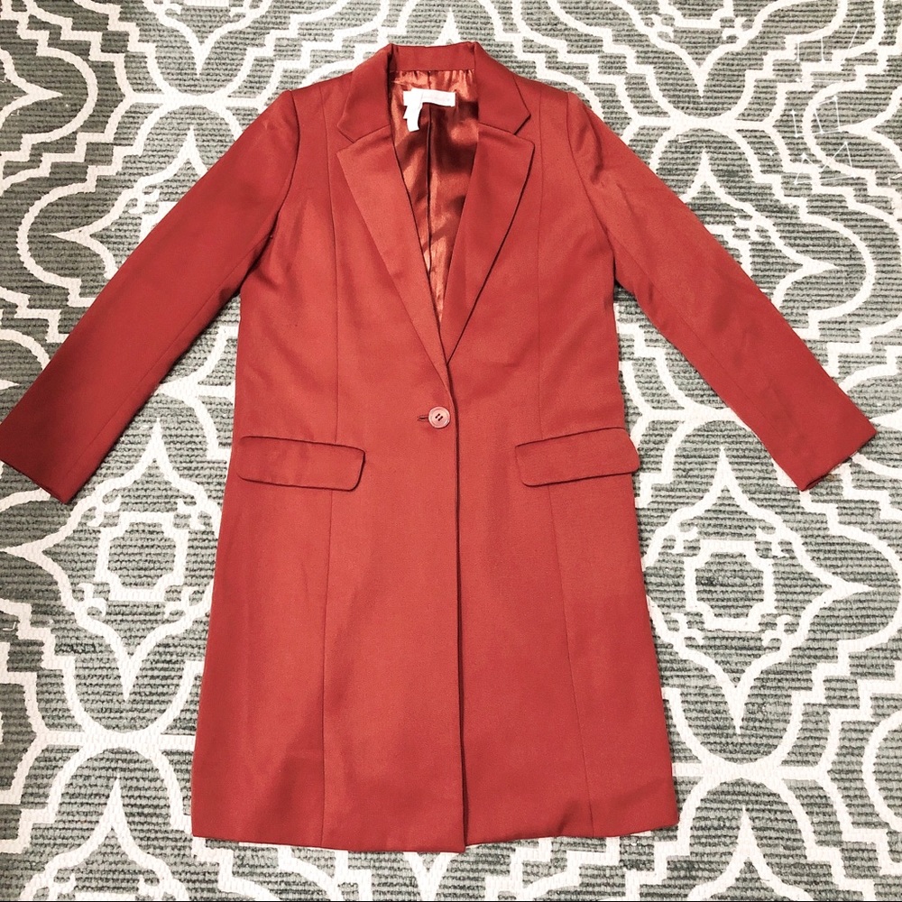 Japanese Fashion Long Suit Top Copper Color